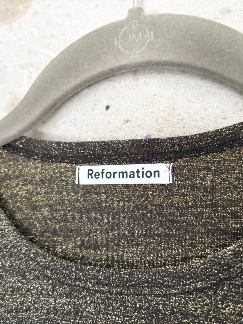 Reformation Jupiter Metallic Crop Top
